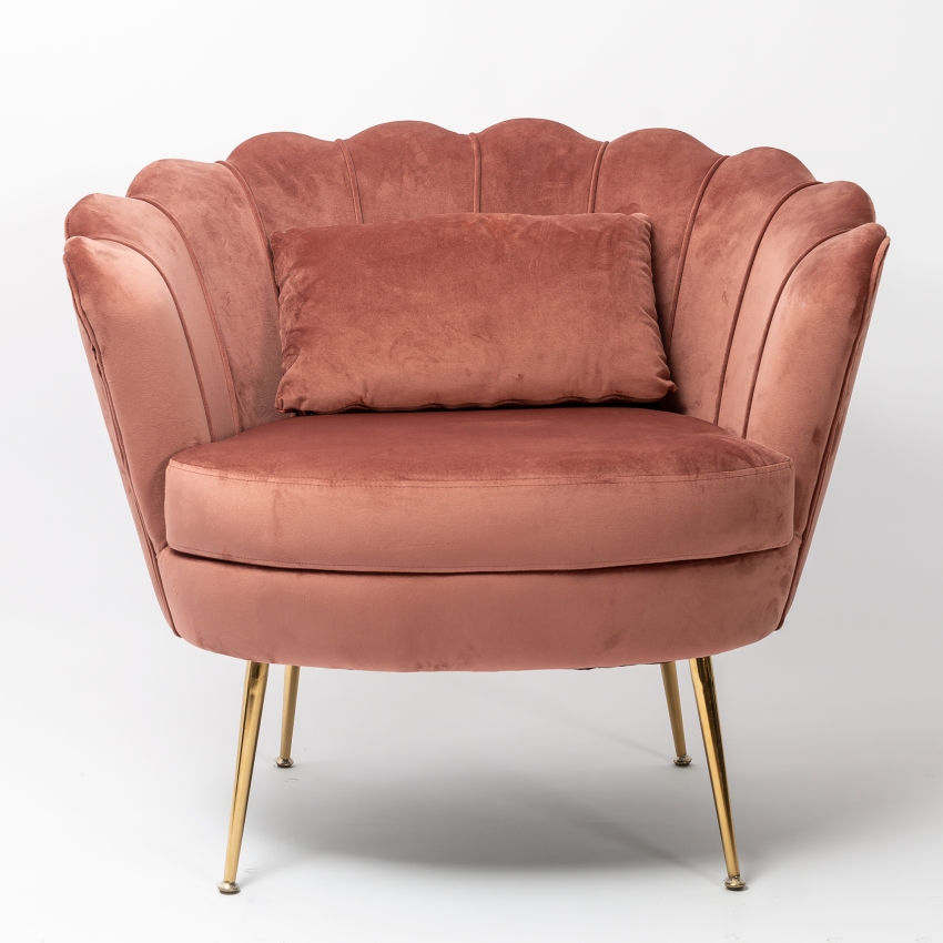 dusky pink tub chair