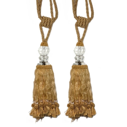 Gold Tassel with Crystal (Pair)